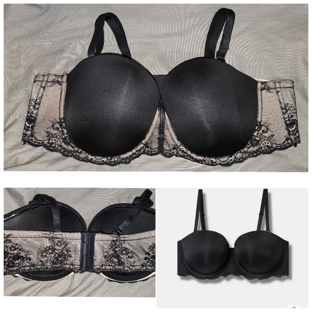 Torrid convertible push-up strapless bra 48B